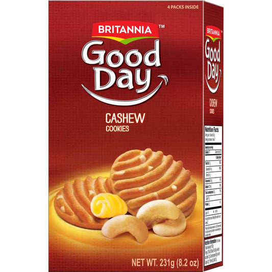 BRITANNIA GOOD DAY CASHEW COOKIES