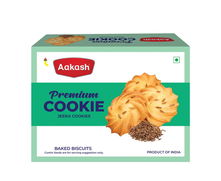 AAKASH PREMIUM COOKIES -JEERA 250GM-2 FOR $6