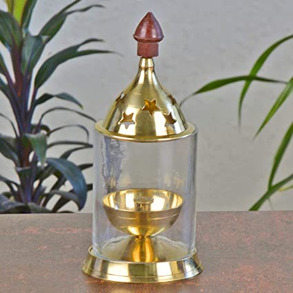 BRASS GLASS DIYA SMALL