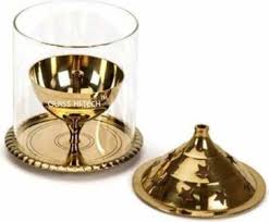BRASS GLASS DIYA MEDIUM