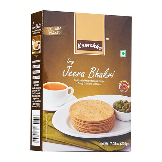 KEM CHHO JEERA BHAKHRI WITH PICKLE