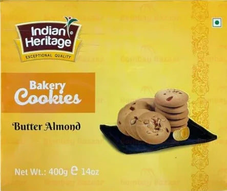 INDIAN HERITAGE BAKERY COOKIES (BUTTER ALMOND) 400G-2 FOR $9